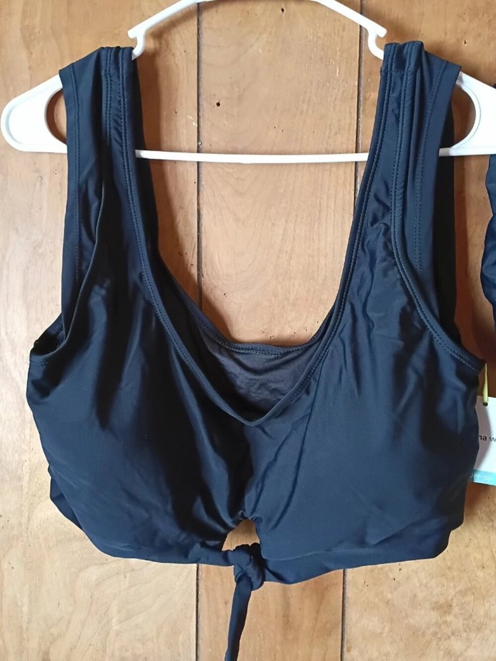 Marina West Black 2 Piece Swimsuit XXL UPF 50+ Ruched High Waist NWT - Picture 2 of 5